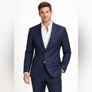 Hugo Boss The James 5 Sharp 7 Blazer 38R Navy Blue Wool Super 100 Classic Chic